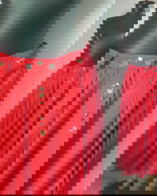 FUSTA BAVAREZA BUMBAC ROSU