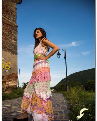 rochie crosetata de vara , chic, trendy ,boho