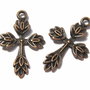 Pandantiv metalic, cruciulita, cupru, 25x16 mm