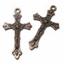 Pandantiv metalic, cruciulita, cupru, 32x18 mm