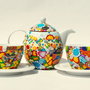 Set " Magic Time " from G o a Collection - Ceainic , Cesti , Farfurioare