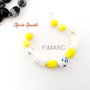 ''Lemon''- bratara din margele de sticla