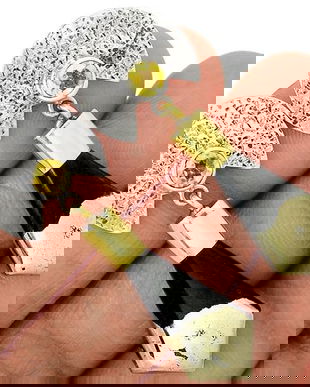 Ag315 - Cercei cu tija / surub, argint 925, pirita in magnetit, topaz galben auriu