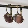Cercei cat eye si bronz patinat