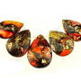 8059 - SET Pandantiv, 5 piese picatura, variscite si sediment marin, rasini speciale
