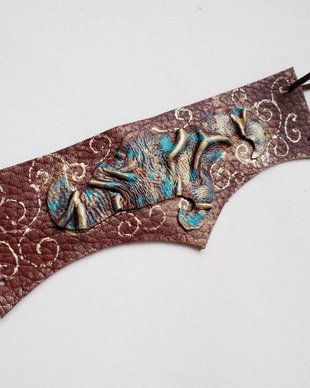 bratara handmade unicat- Turquoise Dragon
