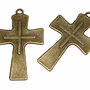 Pandantiv metalic, cruciulita, bronz, 41x26 mm