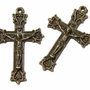 Pandantiv metalic, cruciulita, bronz, 39.5x25 mm