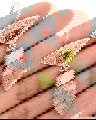 Ag276 - Cercei cu tortite, argint 925, agata mexican laguna, granat