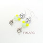 ''Lucky'' - cercei charms argintii cu semipretioase