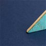 Pandant masiv Howlite  triunghi  - albastru turcoaz electroplacata cu aur