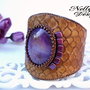 "Violet Snake" - Bratara piele naturala