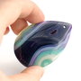 Pandant masiv Agata lacrima  - nuante de  verde mint si violet