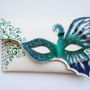 poseta plic handmade unicat din piele - Fairy Butterfly Mask