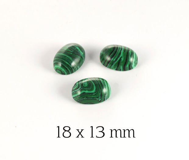 Cabochon Malachit, 18 x 13 mm CAB10