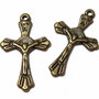 Pandantiv metalic, cruciulita, bronz, 27x17 mm
