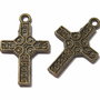 Pandantiv metalic, cruciulita, bronz, 21x13 mm