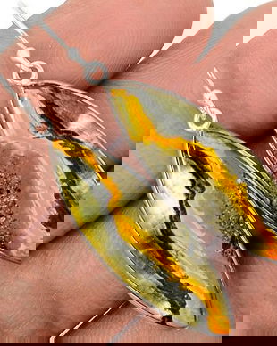 Ag277 - Cercei cu tortite, argint 925, jasp "bumblebee" / bondar