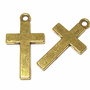 Pandantiv metalic, cruciulita, auriu antichizat, 29x16 mm