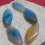 Agate mari romburi rasucite aprox 7x14x29 mm