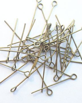 LA26 - (50 buc) ace cu bucla bronz 28 mm