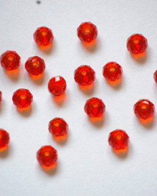 LMS621 - margele sticla rosii 6x4 mm