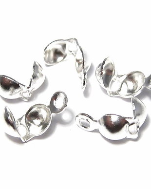 Tips, cupa nod, argintiu, 8x4 mm
