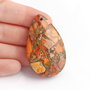 Pandant Jasper imperial si compozit pirita - oranj intens