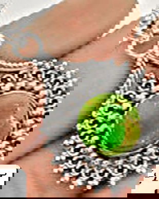 Ag068 - Pandantiv, argint 925, turcoaz verde