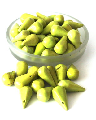 Margele howlite yellow green