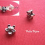 Floricica cu 5 petale distantier din argint antichizat aprox 5x7 mm