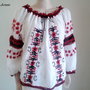 Bluza etno urban cu broderie impaslita si cusuta vandut