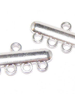 Terminatii sirag, 4 siruri, 23x11 mm, argintii