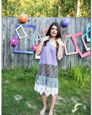 rochita boho chic , trendy, de vara , colorata