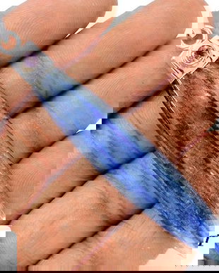 Ag140 - Pandantiv, argint 925, kianit, ametist, albastru, mov lila