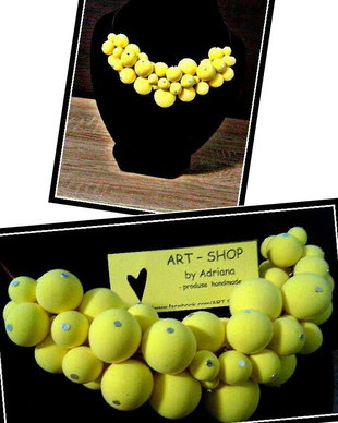 Colier unicat ,,Yellow Ocean''