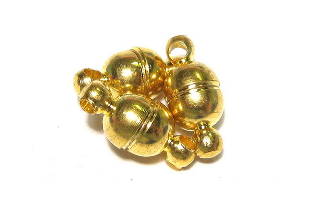 Inchizatoare cu magnet, 11.5x5 mm, aurie