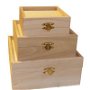 Set trei cutii din lemn