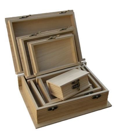 Set 4 cutii din lemn in forma de carte- 355072
