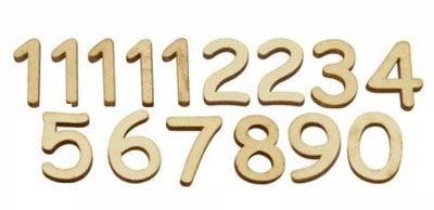 Cifre din lemn pentru cadran ceas- 5516