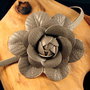 8105 - Floare, imitatie piele intoarsa,