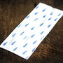 Set 15 buc pungi albe  stampilate manual - Rain drops - burduf lateral - 8.5 x 19.5  cm