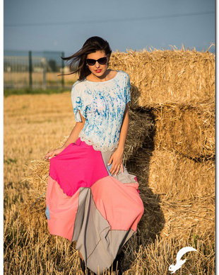 rochie petice colorate ,chic,pictate,trendy