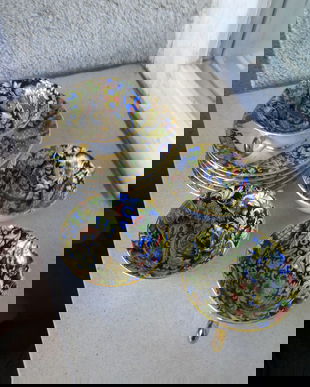 SUPERB SERVICIU CAFEA 4 CESCUTE PORTELAN FRANTA,PICTAT,SEMNAT