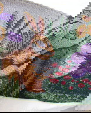 Traversa stofa  cu iepurasi