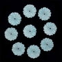 8066 # (2buc) Floare sculptata, amazonit, 15mm