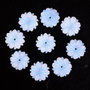 8067 # (2buc) Floare sculptata, opalit, 15mm, alb laptos