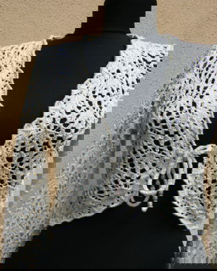 NOU-Bolero -cardigan dantelat din bumbac