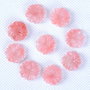 8063 # (2buc) Floare sculptata, cuart cherry / volcan, 15mm