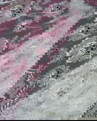 Perdea dantela cu broderie